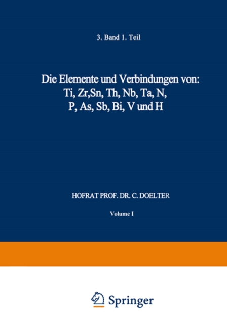 Die Elemente und Verbindungen von: Ti, Zr, Sn, Th, Nb, Ta, N, P, As, Sb, Bi, V und H