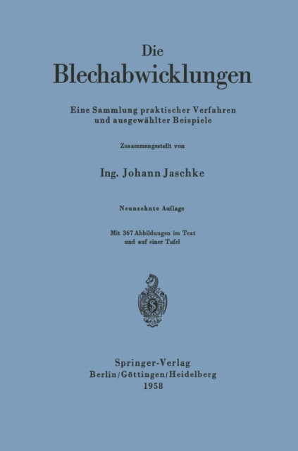 Die Blechabwicklungen