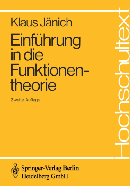 Einführung in die Funktionentheorie