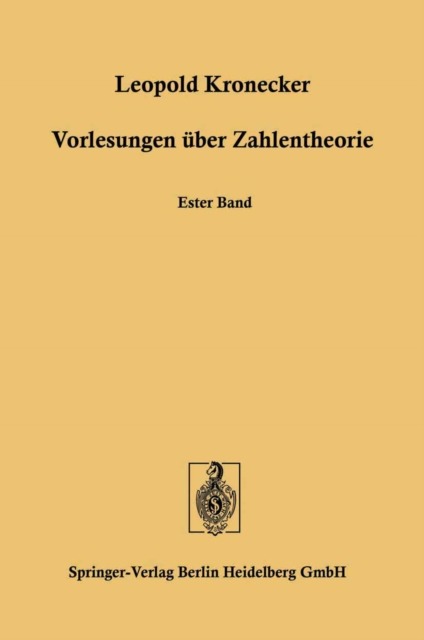 Vorlesungen über Zahlentheorie