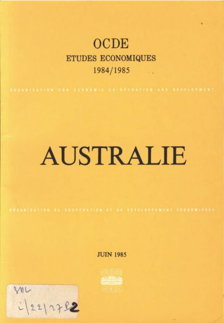 Etudes economiques de l'OCDE : Australie 1985