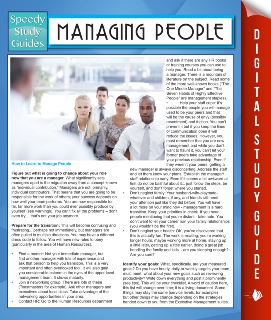 Managing People (Speedy Study Guides)
