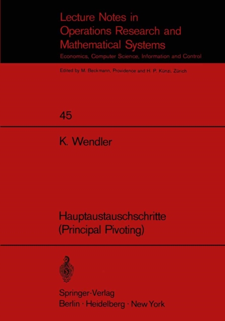 Hauptaustauschschritte (Principal Pivoting)