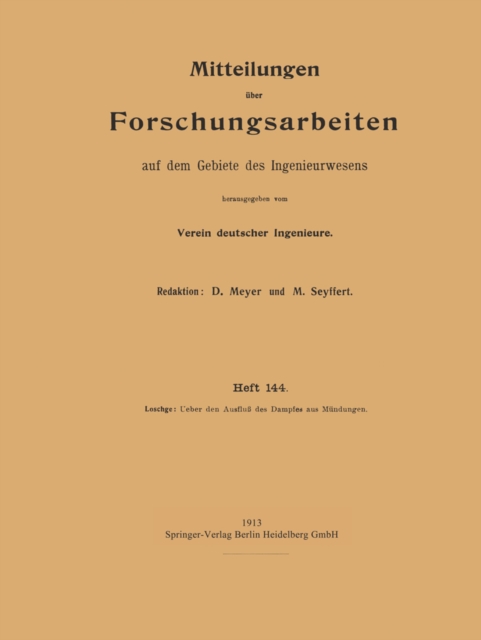 Ueber den Ausfluß des Dampfes aus Mündungen
