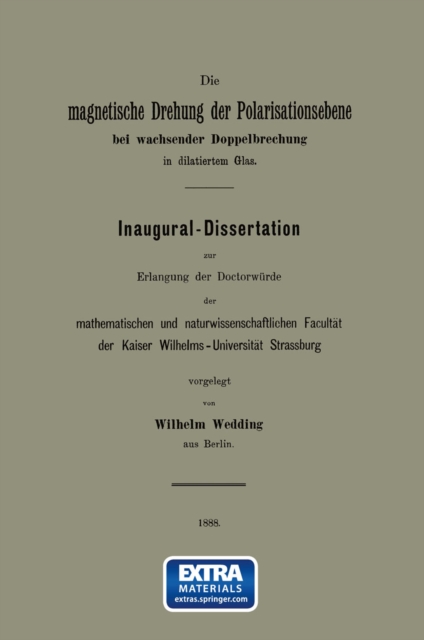 Die magnetische Drehung der Polarisationsebene bei wachsender Doppelbrechung in dilatiertem Glas
