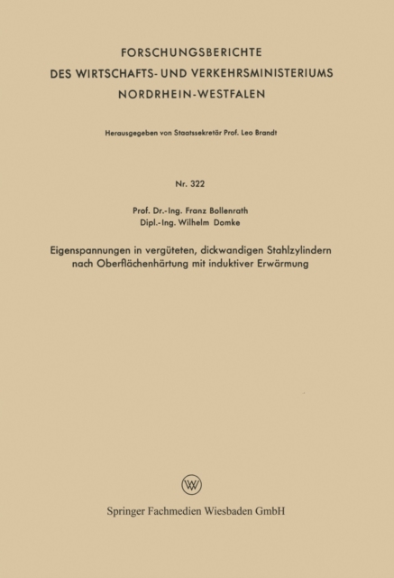 Eigenspannungen in vergüteten, dickwandigen Stahlzylindern nach Oberflächenhärtung mit induktiver Erwärmung