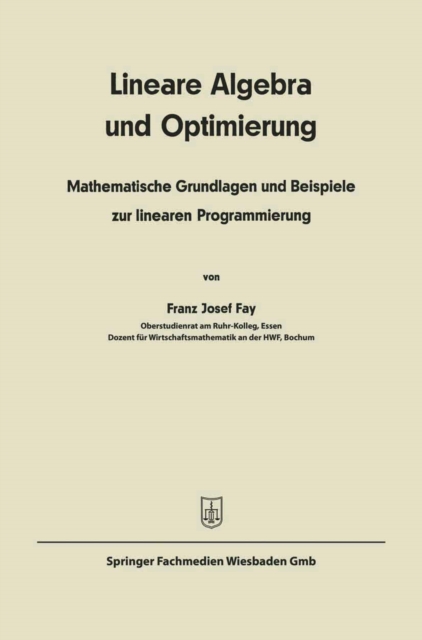 Lineare Algebra und lineare Optimierung