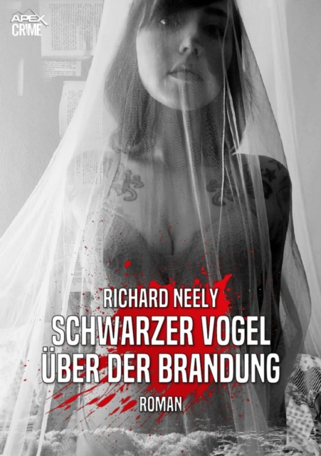 SCHWARZER VOGEL ÜBER DER BRANDUNG