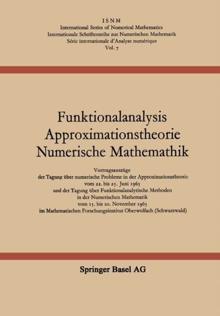 Funktionalanalysis Approximationstheorie Numerische Mathematik
