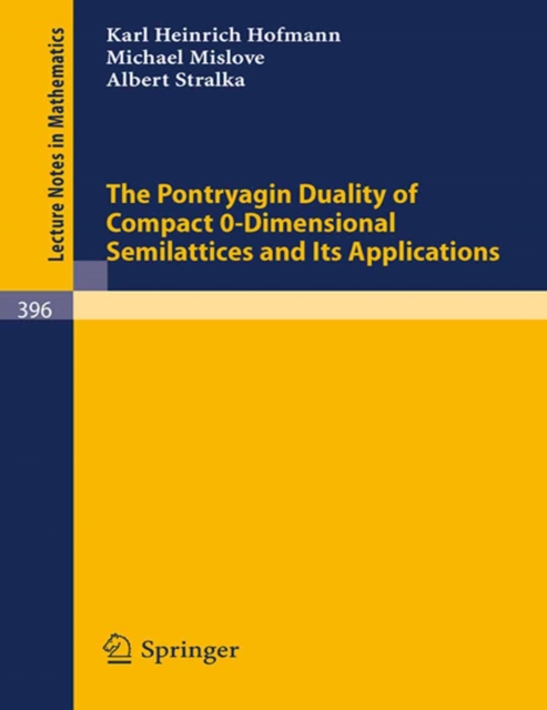 Pontryagin Duality of Compact O-Dimensional Semilattices and Its Applications