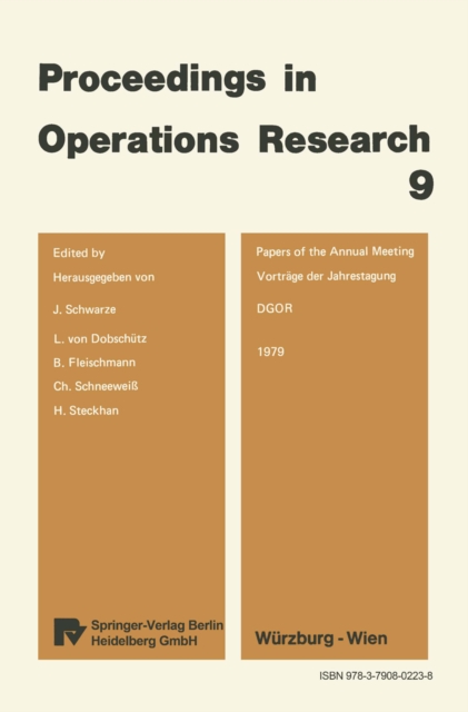Vorträge der Jahrestagung 1979 / Papers of the Annual Meeting 1979