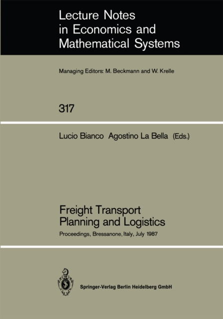 Freight Transport Planning and Logistics