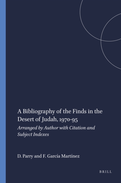 Bibliography of the Finds in the Desert of Judah, 1970-95