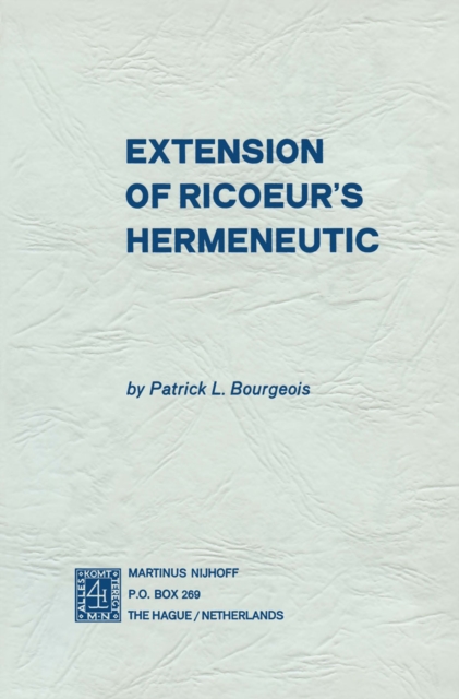 Extension of Ricoeur's Hermeneutic