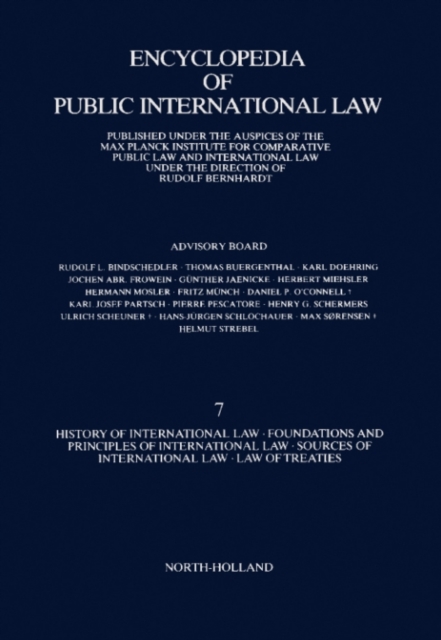 History of International Law * Foundations and Principles of International Law * Sources of International Law * Law of Treaties