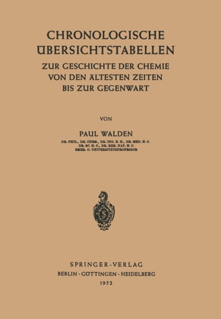Chronologische Übersichtstabellen