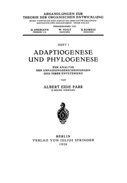 Adaptiogenese und Phylogenese