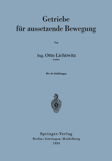 Getriebe für aussetzende Bewegung