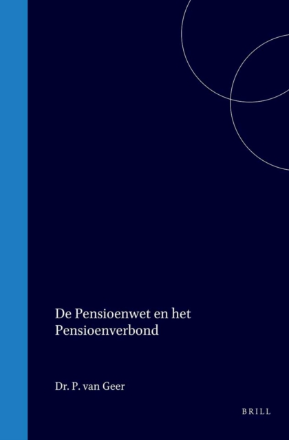De pensioenwet en het pensioenverbond