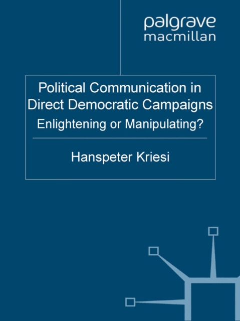 Political Communication in Direct Democratic Campaigns