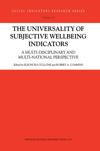 Universality of Subjective Wellbeing Indicators