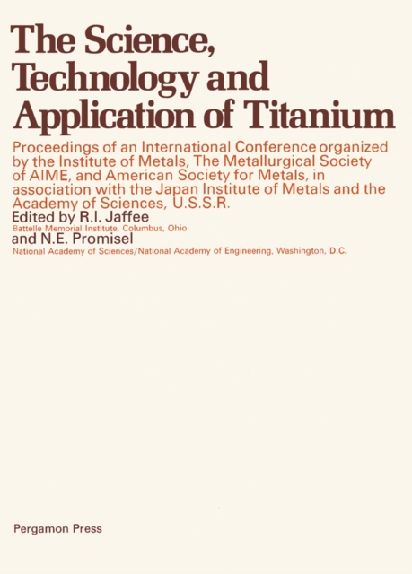 Science, Technology and Application of Titanium