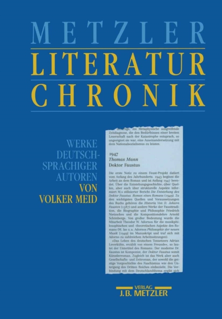 Metzler Literatur Chronik