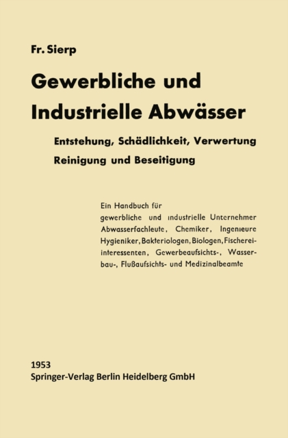 Die Gewerblichen und Industriellen Abwässer