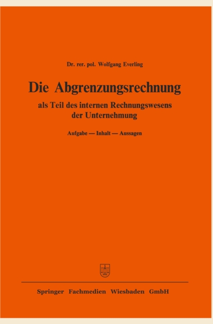 Die Abgrenzungsrechnung