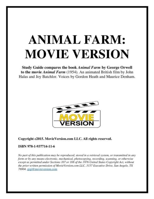 Study Guide to Animal Farm: Movie Version