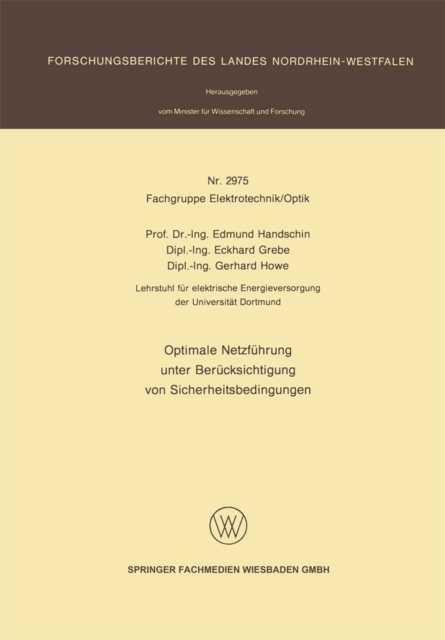 Optimale Netzführung unter Berücksichtigung von Sicherheitsbedingungen