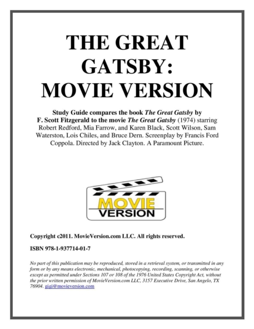 Study Guide to The Great Gatsby: Movie Version