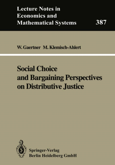 Social Choice and Bargaining Perspectives on Distributive Justice