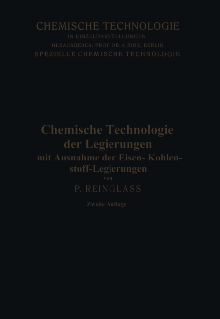 Chemische Technologie der Legierungen