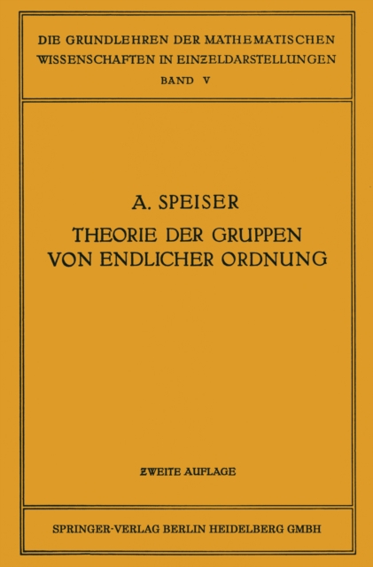 Die Theorie der Gruppen von Endlicher Ordnung