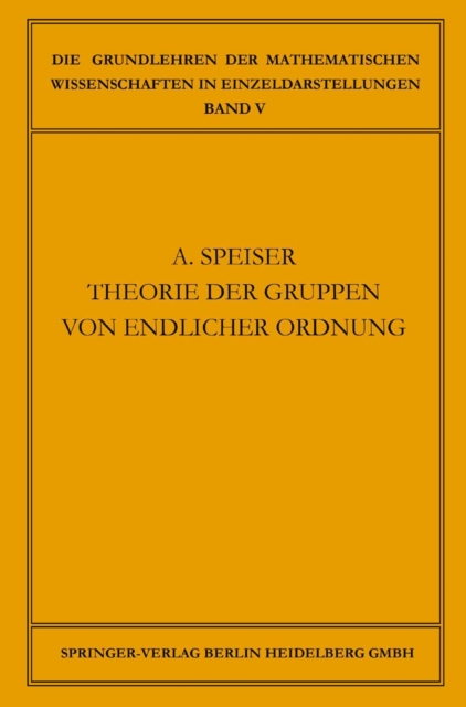 Die Theorie der Gruppen von Endlicher Ordnung