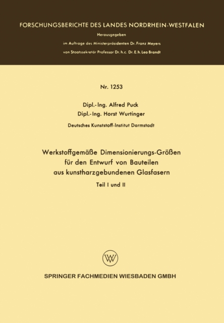 Werkstoffgemäße Dimensionierungs-Größen für den Entwurf von Bauteilen aus kunstharzgebunen Glasfasern