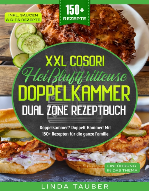 XXL Cosori Heißluftfritteuse Doppelkammer Dual Zone Rezeptbuch