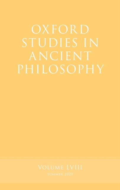 Oxford Studies in Ancient Philosophy, Volume 58