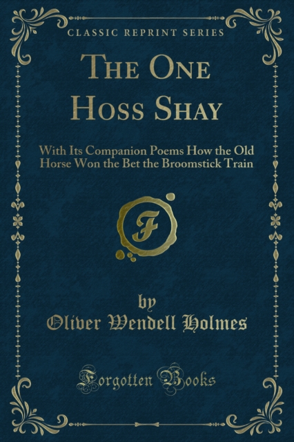 One Hoss Shay