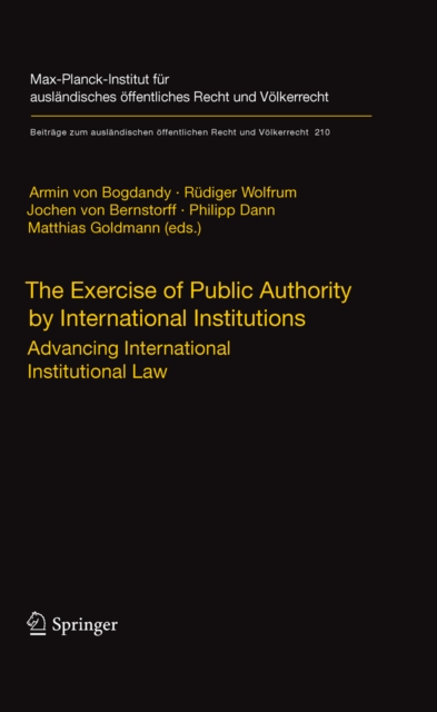 Exercise of Public Authority by International Institutions