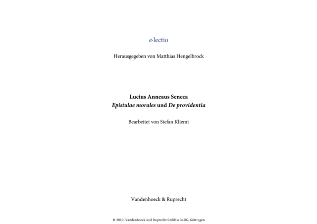 Seneca, Epistulae morales