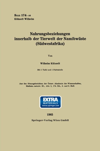 Nahrungsbeziehungen innerhalb der Tierwelt der Namibwüste (Südwestafrika)