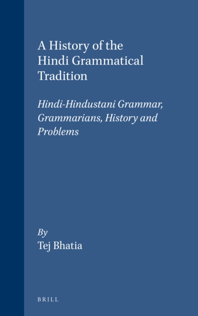 History of the Hindi Grammatical Tradition