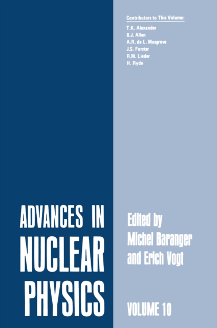 Advances in Nuclear Physics