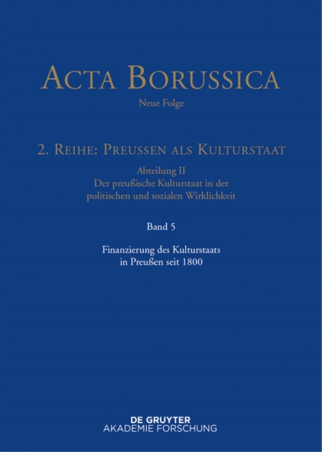 Finanzierung des Kulturstaats in Preußen seit 1800