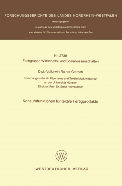Konsumfunktionen für textile Fertigprodukte