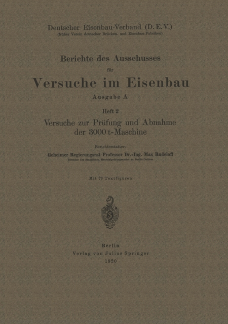 Berichte des Ausschusses für Versuche im Eisenbau