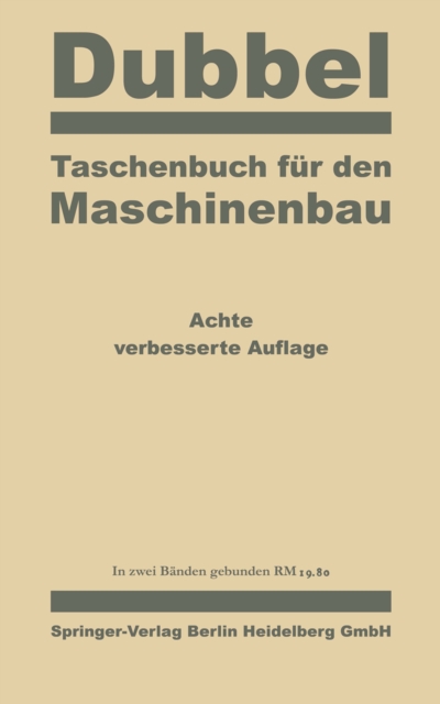 Taschenbuch für den Maschinenbau