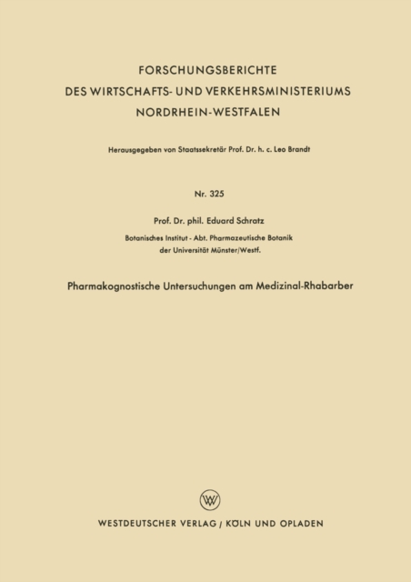 Pharmakognostische Untersuchungen am Medizinal-Rhabarber